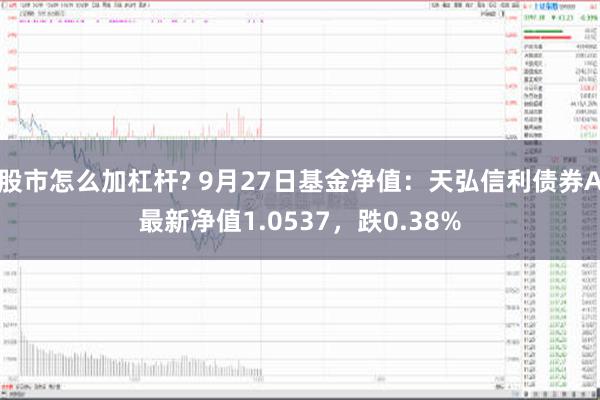 股市怎么加杠杆? 9月27日基金净值：天弘信利债券A最新净值1.0537，跌0.38%